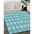 thumbnail image 3 of Ahgly Tapis Rectangulaire Lavable en Machine Intérieur Transitionnel Bleu, 2 Pieds x 5 Pieds, 3 of 7