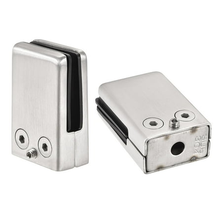 

Stainless Steel 304 Glass Clamp 2Pcs Glass Clip Flat Bottom Square Glass Bracket for Thickness 10-12mm Glass