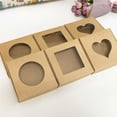 thumbnail image 4 of Caja de embalaje de regalo de papel Kraft con ventana de corazón de estilo romántico, caja de dulces para galletas de fiesta de compromiso, Almacenamiento y organización del hogar 65x65x30mm Yuarrent HA067599-02B, 4 of 6