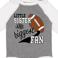 thumbnail image 4 of Inktastic Little Sister and Biggest Fan Football Player Girls Long Sleeve Baby Bodysuit, 4 of 5