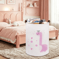 thumbnail image 4 of NOTIVIBE Collapsible Laundry Hamper Basket, Waterproof Fabric Storage Basket Gift Bag with Handles, Large Capacity Clothes Organizer for Bedroom, Nursery, Bathroom, Kids Room,Pink dinosaur, 4 of 6