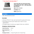 thumbnail image 2 of Spark Plug Wire Set with Spark Plugs - Compatible with 1998 - 2003 Mercedes-Benz ML320 1999 2000 2001 2002, 2 of 2
