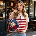 thumbnail image 5 of American 250th Anniversary Patriotic Tote Bag, Quilted Large Capacity Reusable Shoulder Bag for 4th of July Independence Day, 5 of 5