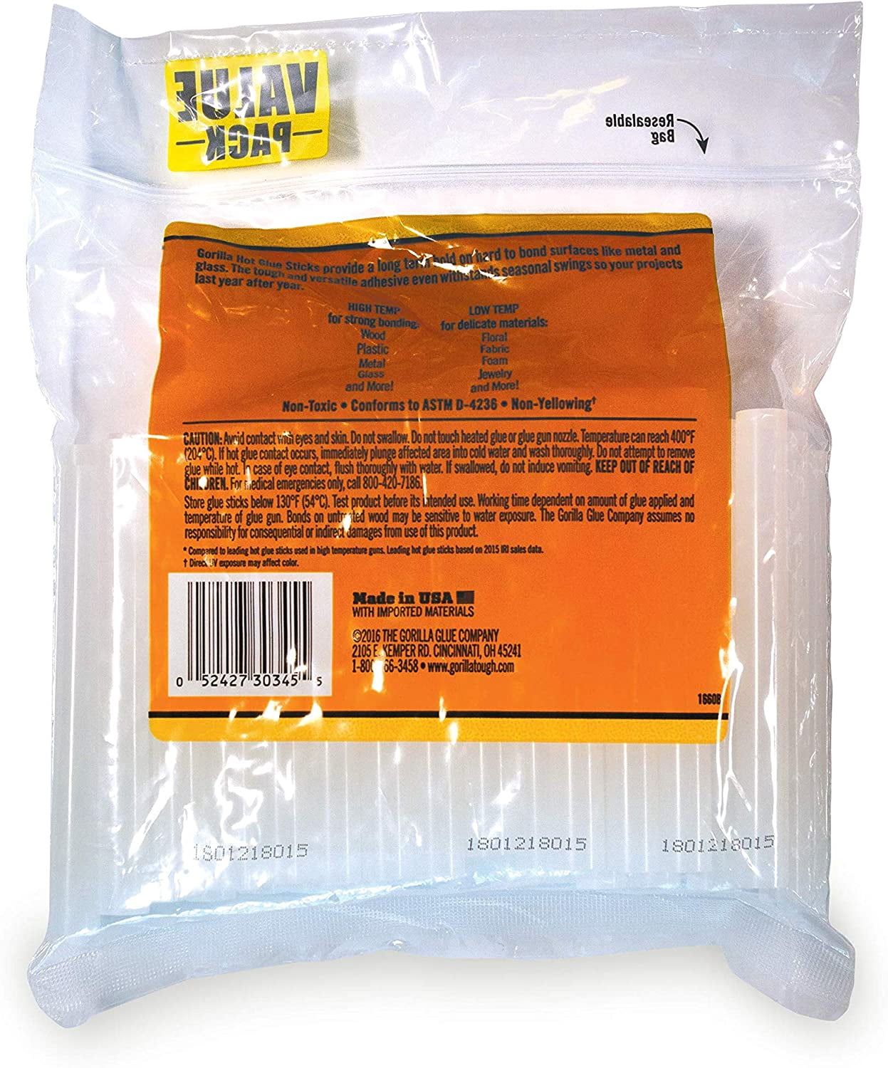 Gorilla Glue Mini Hot Glue Sticks, Each