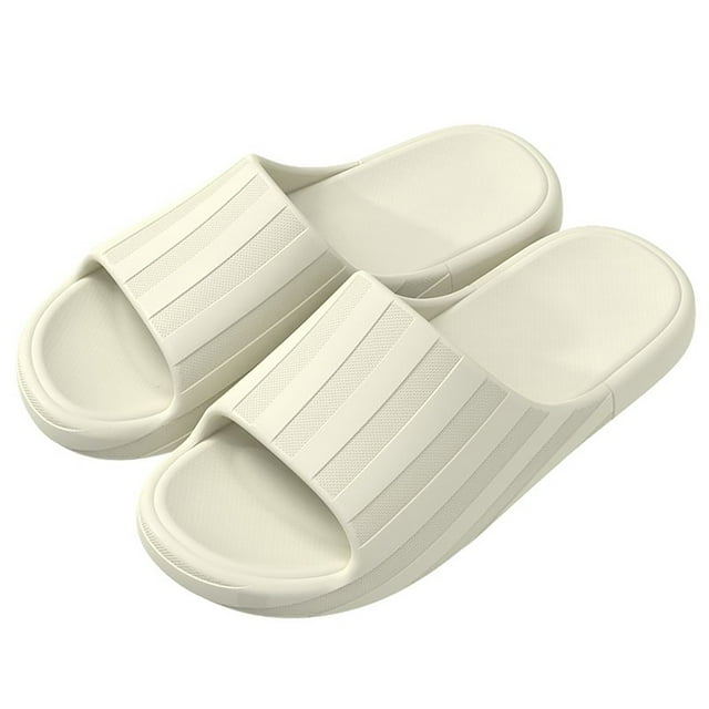 Men's Slipper Couples Solid Shower Room Non Breathable Massage Soft Sole Quick Drying Comfortable Flat Shoes