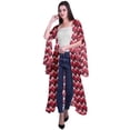 thumbnail image 2 of Moomaya Womens Cover Ups For Swimwear Printed Flare Slit Sleeve Long Shrug, 2 of 5