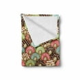 thumbnail image 2 of Tea Party Soft Flannel Fleece Throw Blanket, Colorful Delicious Donuts Breakfast Pastry Creamy Taste Bakery Food Theme, Cozy Plush for Indoor and Outdoor Use, 60" x 80", Multicolor, by Ambesonne, 2 of 6