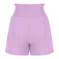 thumbnail image 5 of Casual Shorts for Women Summer Smocked High Waisted Lightweight Wide Leg Flowy Beach Shorts Cover Up, 5 of 7