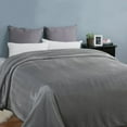 thumbnail image 4 of Ultra Soft Microplush Fleece Twin Blanket, All Season Fuzzy Luxury Lightweight Cozy Bed Blankets for Bed, Couch, Sofa, Travel, Camping (Light Grey,66"X90"), 4 of 8