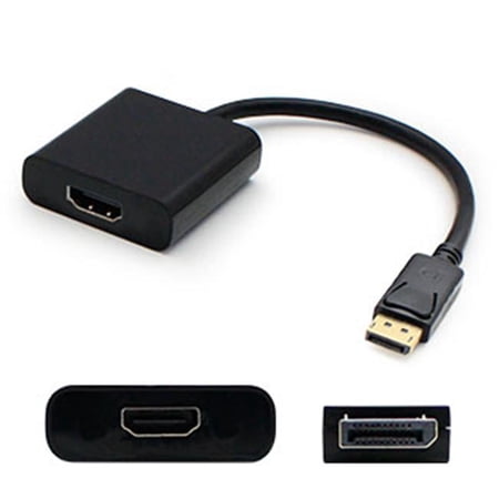 Add-onputer Peripherals- L Displayport Male To Vga Female Black Adapter Cable - 8 in. - 5 Pack Of 8