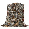 thumbnail image 6 of Colorful Stones Blanket Soft Cozy Warm Throw Blanket for Couch, Plush Fuzzy Flannel Fleece Blankets for Sofa, Farmhouse Stones Modern Art Bed Blankets Lightweight Gifts for Women, 50"x60", 6 of 9