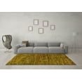 thumbnail image 3 of Ahgly Company Machine Washable Indoor Rectangle Oriental Yellow Modern Area Rugs, 4' x 6', 3 of 4