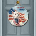 thumbnail image 2 of Patriot West Highland White Terrier We Will Never Forget Patriotic Remembrance Day Round Wood Sign Westie Westy Dog Lover Hanging Wall Home Decor - 12014, 2 of 5