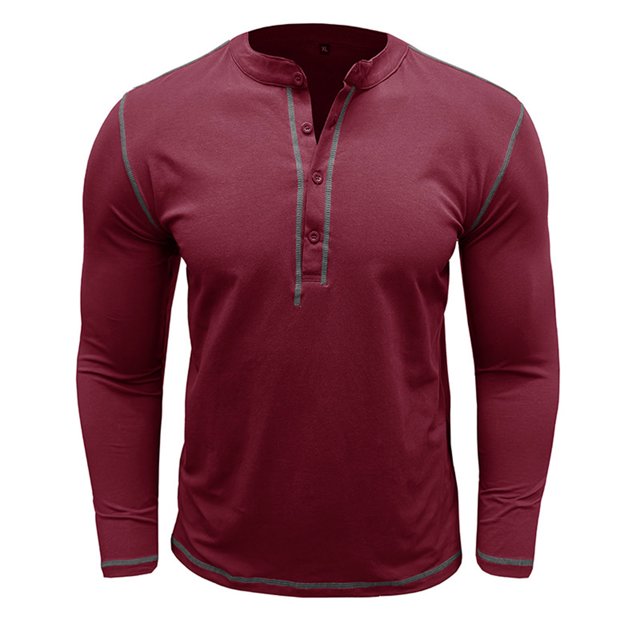 Birdeem Blouse à Manches Longues Col Rond pour Hommes, Mode Décontractée