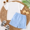 thumbnail image 4 of Tigivemen Toddler Baby Boy Summer Clothes Back To School Outfits Casual Boys 2Pcs Clothing Set Blue,2-3 Years, 4 of 4