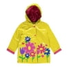 Wippette Little Girls' "Puffy Flowers" Rain Jacket (Sizes 4 - 6X) - yellow, 4