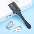 thumbnail image 4 of Peine cortador de pelo, peine de afeitar para adelgazar el cabello con 10 cuchillas de afeitar de repuesto adicionales, peine para adelgazar el cabello, herramienta de peine para cortar el cabell, 4 of 5