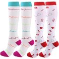 thumbnail image 1 of 2 Pairs Of Support Stockings, Medical, Colourful Cool Sports Knee Sockss/m), 1 of 4
