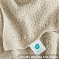 thumbnail image 4 of Whale Flotilla Knit Chenille Twin Size Blanket for Bed, Soft Fuzzy Warm Chunky Bed Blanket, 60"x80", Camel, 4 of 9