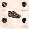 thumbnail image 6 of Spring Step L'Artiste Danli-Fab Fashion Sneakers – Premium Leather with Tapestry Print Upper - Lace Up Zipper Closure, Removable Insole, Flat Platform Sole, 6 of 9