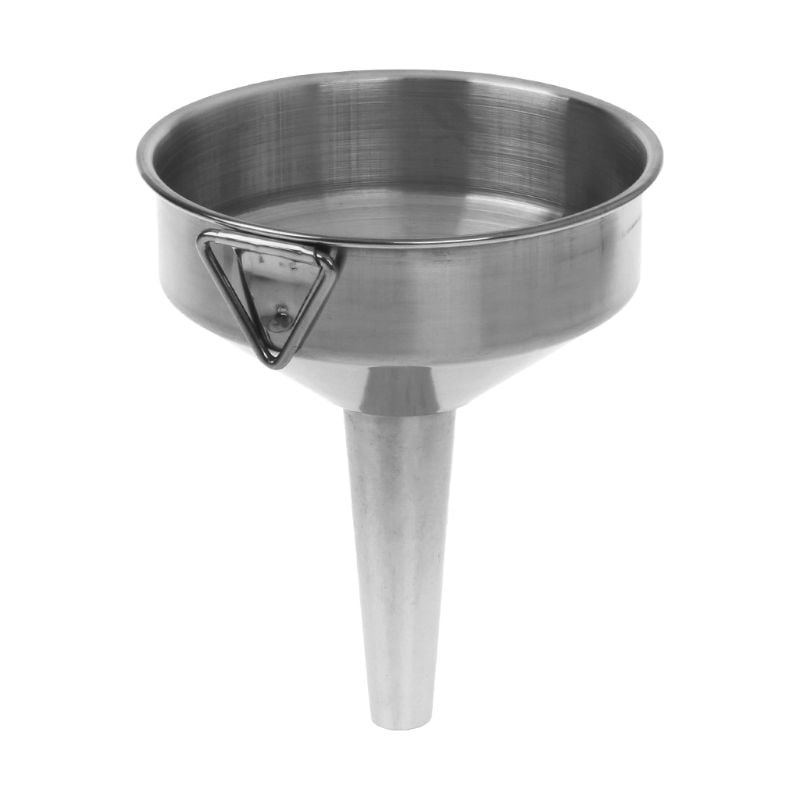 Stainless Steel Wide Mouth Wine Oil Honey Funnel Strainer Filter Kitchen Tool