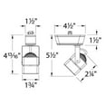 thumbnail image 2 of WAC Lighting HT-802 Aluminum J Track Low Voltage Track Head in White, 2 of 2