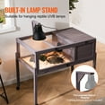 thumbnail image 3 of KFFKFF Tortoise Home, Wood Enclosure for Indoors & Outdoors, Mobile Reptile Habitat with Lamp Holder, Small Pet Cage with Elevated Base, Casters for Gecko, Lizard, Snake, 3 of 9
