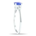 thumbnail image 3 of SZUL Women's Tanzanite and Diamond Sparkle Ring in 10K White Gold, 3 of 5