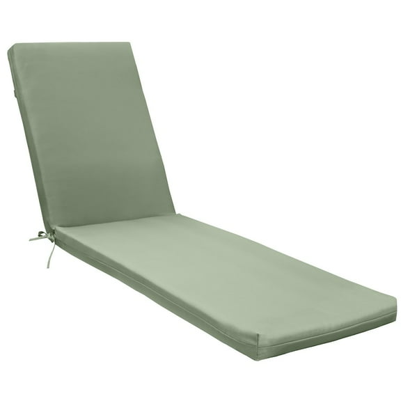 Outdoor Solid Olefin Textured Lounger Cushion 22 x 73 in Sage