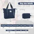 thumbnail image 7 of Luggages Set of 5, Softshell Suitcase with TSA Lock and Upright Spinner for Men Women, Carry On Luggages for Travel, (20"+24"+28"+a Travel Duffel Bag+a Toiletry Bag), Dark Blue, 7 of 7