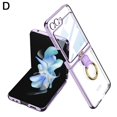 thumbnail image 1 of Transparent Clear Plating for Galaxy Z Flip 5 Case Hinge Case Protective Cover : D4L6, 1 of 9