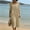 Khaki, variant on Ayolanni Crew Neck Dresses for Women Solid Short Sleeve A-Line Maxi Dress Cotton Linen Casual Flowy Beach Long Dress with Ruffle Sleeve Black L