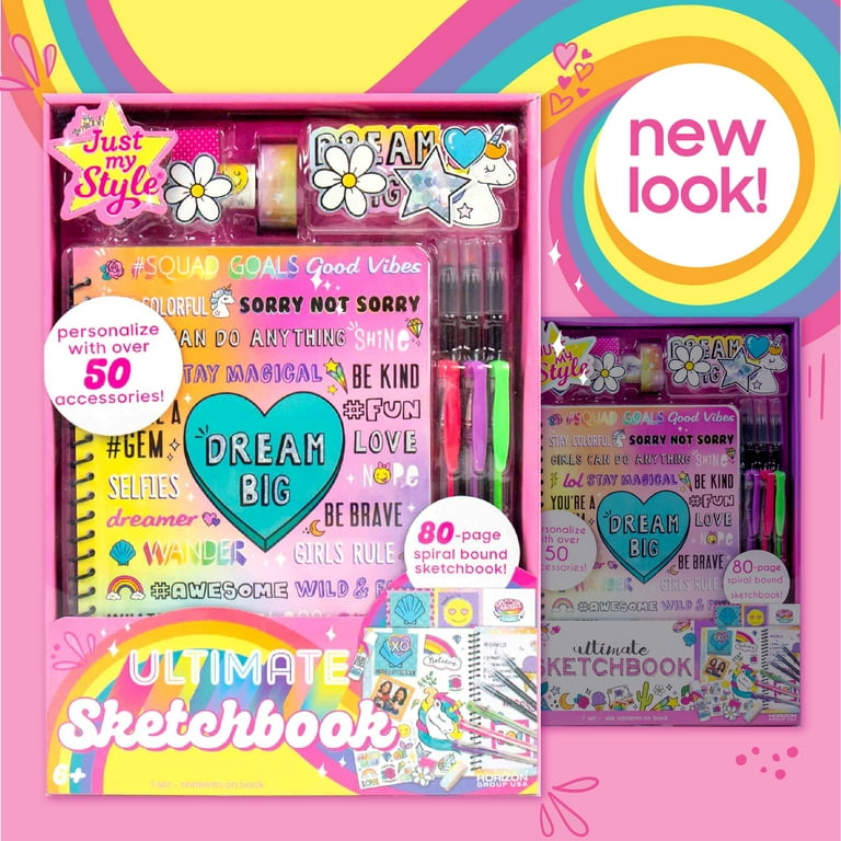Just My Style Ultimate Sketchbook Kit for Kids, 80-Pages Total