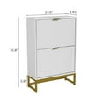 thumbnail image 3 of Furtivusia Shoe Cabinet with 2 Flip Drawers, Shoe Storage Cabinet for Entryway, White, 3 of 9