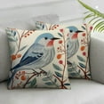 thumbnail image 2 of COMIO  Waterproof Throw Pillow Covers Outdoor Farmhouse Cushion Covers Square Decorative Pillow Cases for Patio Garden, Bird 2Pcs, 2 of 6
