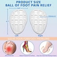 thumbnail image 3 of Svowin Ball of Foot Cushions, Metatarsal Pads, Forefoot Pads, Anti Slip Shoe Inserts for Open Toe Shoe, Shoe Pads Heel Pads for Stop Feet from Sliding Forward- 3 Pairs (Clear), 3 of 5