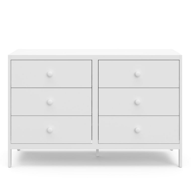 Graco, Nursery Double Dresser, White, 6 Drawer, Versatile Design