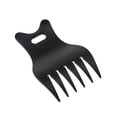 thumbnail image 4 of Peine afro de plástico para cabello rizado, peine de dientes anchos para peluquería. Negro, 4 of 7
