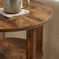thumbnail image 3 of Round End Table with Storage Shelf,3 Tier Modern Side Table, Sofa Recliner Side Table,Accent Coffee Table,Nightstand for Living Room Bedroom for Small Spaces, 3 of 5