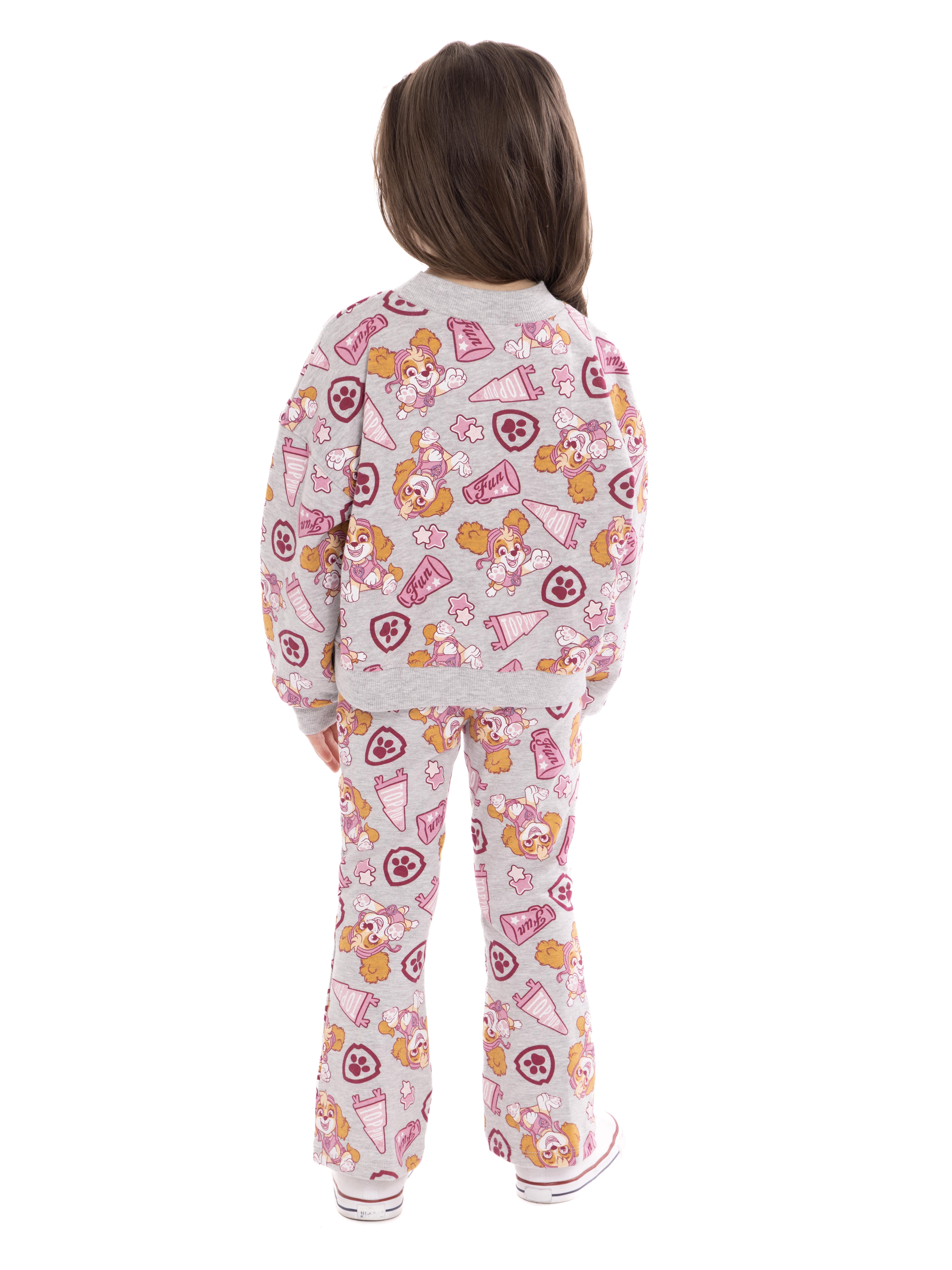 Paw Patrol Toddler Girls Allover Print Top and Flared Leggings Set, 2-Piece, Sizes 12M-5T