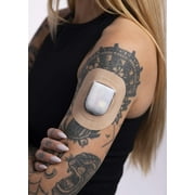 Skin Grip Omnipod Overpatches for Omnipod 5 & Dash – Waterproof, Sweatproof Adhesive Patches for Insulin Pump Protection – Pre-Cut Patches for Omnipod Devices – 20-Pack - Beige