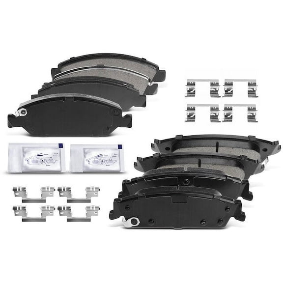 Brake Pad Set 8 - Compatible with 2014 - 2018 GMC Sierra 1500 2015 2016 2017