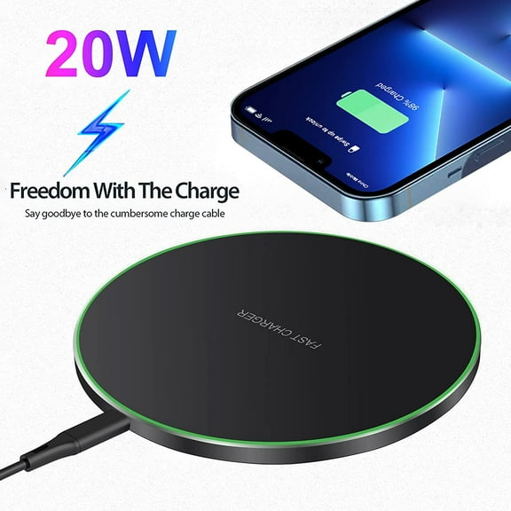 TRAHOO-Fast Wireless Charger,20W Max Wireless Charging Pad Compatible with iPhone 15/16/14/13/12/SE/11/11 Pro/XS Max/XR,AirPods; Wireless Charge Mat for Samsung Galaxy S24/S23/S22/Note,Pixel/LG