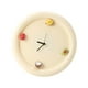 thumbnail image 4 of Reloj de pared decorativo, ligero y silencioso, ideal como adorno de obra de arte para habitación. Ronda de crema, 4 of 9