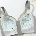 thumbnail image 7 of Women Soft Front Zip Wireless Lifting Bra Comfortable Shaping Adjustable Support Bra Light Green 38, 7 of 7