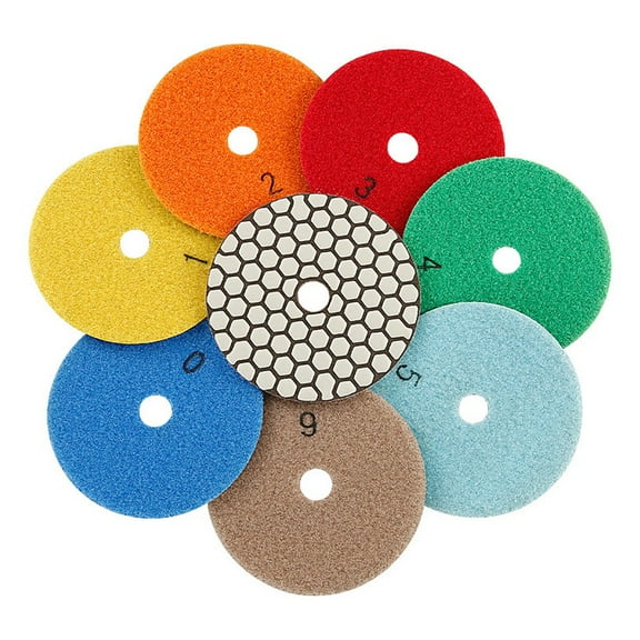 1Pc 4 Inch Diamond Dry Polishing Pad Flexible Sanding Disc For Granite Stone Concrete Marble Polishing Grinding Power Tools 0# Fangkenuo
