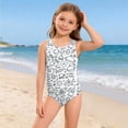 thumbnail image 5 of Grblisyd Swimsuits for Girls 10-12 Crew Neck Funny Graphic Bathing Suit Racerback One Piece Swimwear, 5 of 6