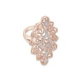 thumbnail image 3 of AFFY 1/10 Carat (Cttw) Round Shape White Natural Diamond Filigree Engagement Ring In 14K Rose Gold Over Sterling Silver (Clarity : I2-I3, Color : J-K, 0.1 Cttw) Size 10, 3 of 3