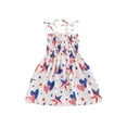 thumbnail image 1 of Sedceaty Kids Girls Spaghetti Strap Dress Star Print Casual Sleeveless Ruched Summer Princess Dress Party Wear, 1 of 8