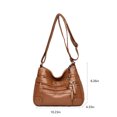 thumbnail image 5 of Mikilon Storage, Zipper Crossbody Bag With Wide Shoulder Strap Phone Wallet, Shoulder Purse, Multiple Zipper Pockets., Brown, 5 of 7